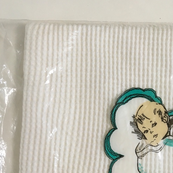 Baby Morgan White Receiving Blanket 100% Cotton Waffle 30 x 40 USA Made New - Picture 4 of 15